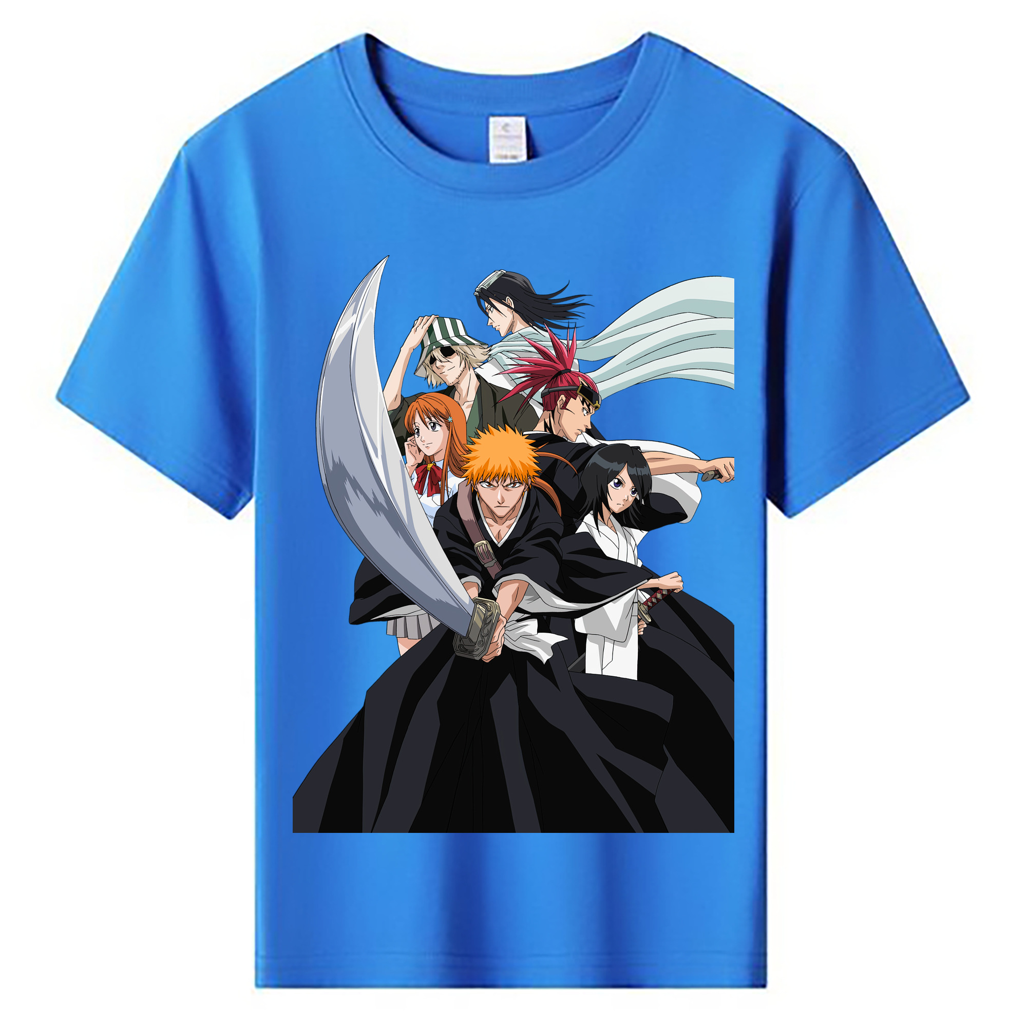 （画像用） ブリーチ 黒崎一護（くろさき いちご）BLEACH Kurosaki Ichigo 綿100％キッズTシャツ（フロントプリント）